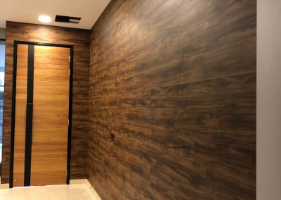 Vinyl flooring walls